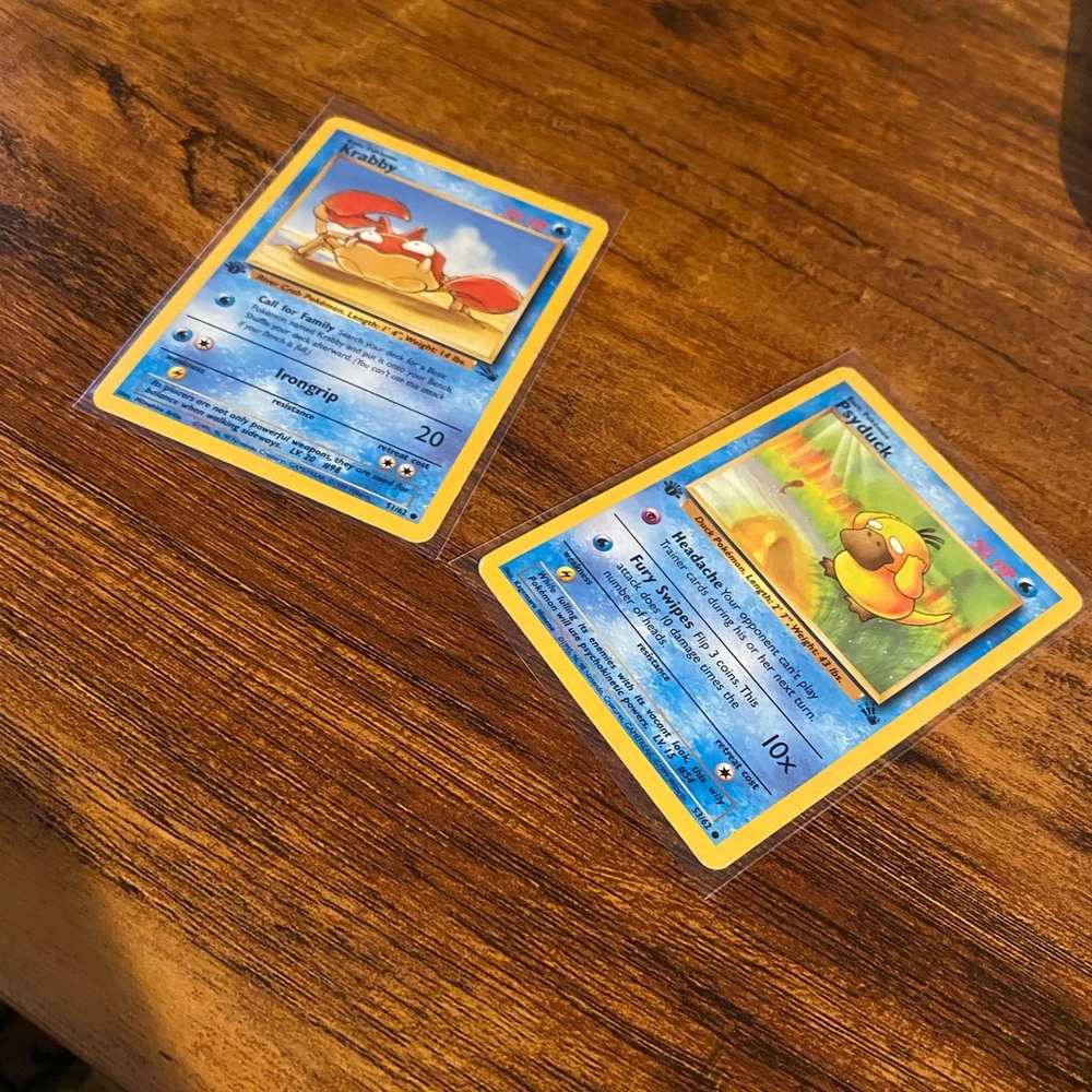 Base Set First Edition Krabby & Psyduck